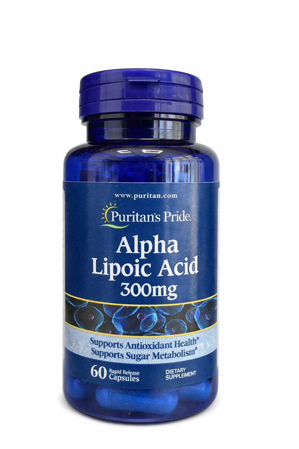 alpha-lipoic-acid-300-mg-puritans-pride-60-caps-78322733325959_c10a36fad7.png Alpha Lipoic Acid 300 mg Puritan’s Pride 60 caps - Зображення 1