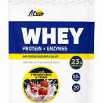 FIT WIN Whey Protein + Enzymes 900 г полуниця