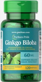 Ginkgo Biloba Standardized Extract 60 mg.- 120 softgels