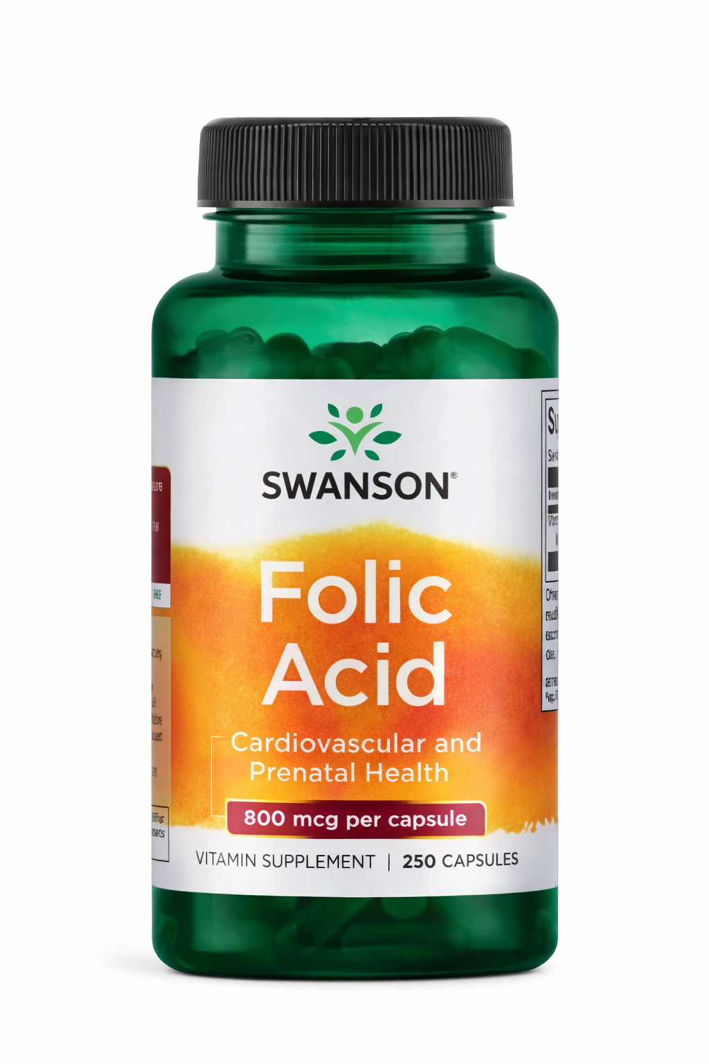 swanson-folic-acid-800-mcg-250-caps-84863160779456_c9d1147236.png Swanson Folic Acid 800 mcg, 250 caps - Зображення 1